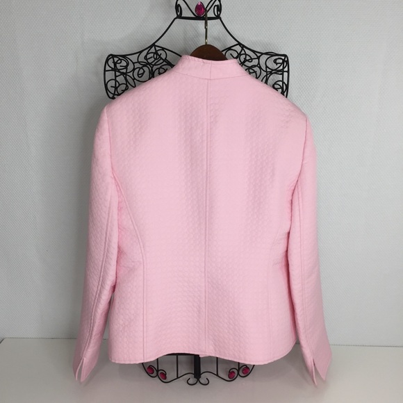 LOUBENS Quilted Lined Open Front Blazer Size 8 - Picture 2 of 8